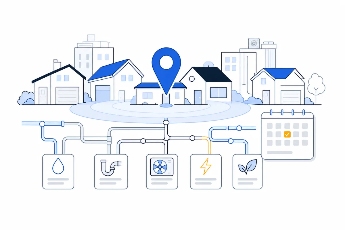 Home services & contractors, abstract illustration