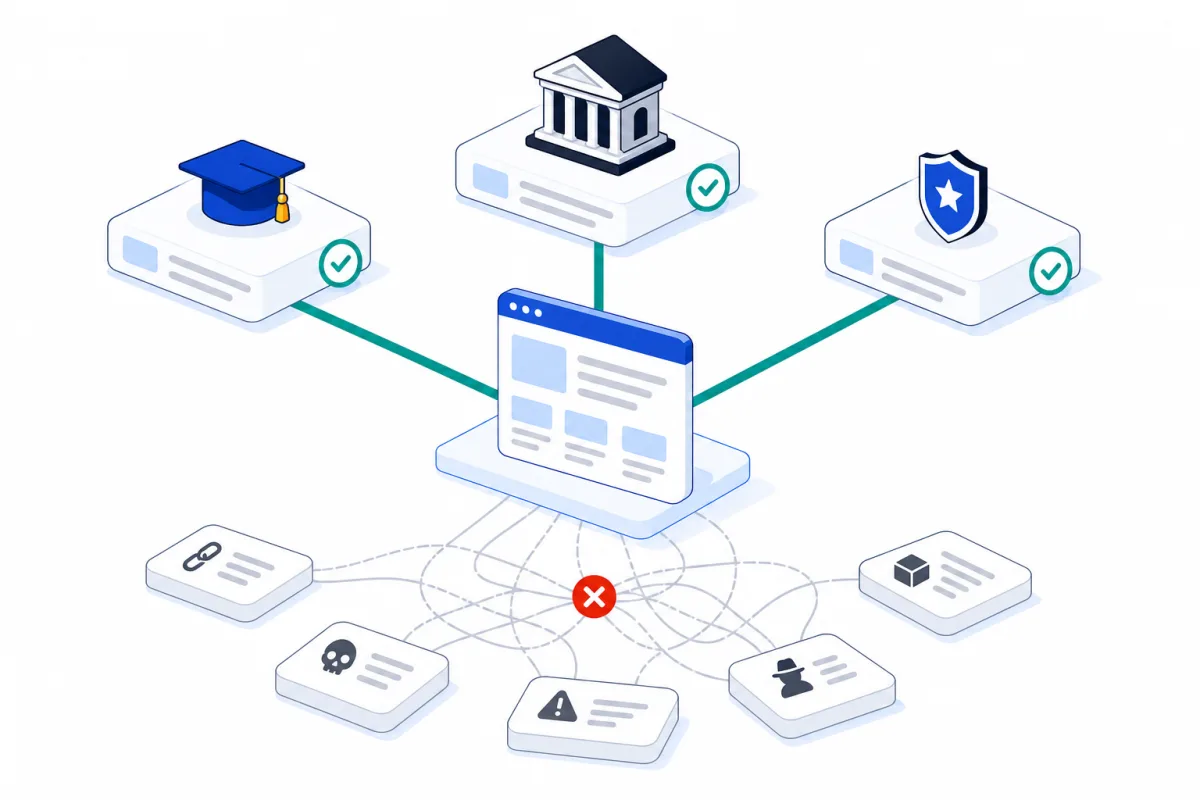 Link building, abstract technical illustration