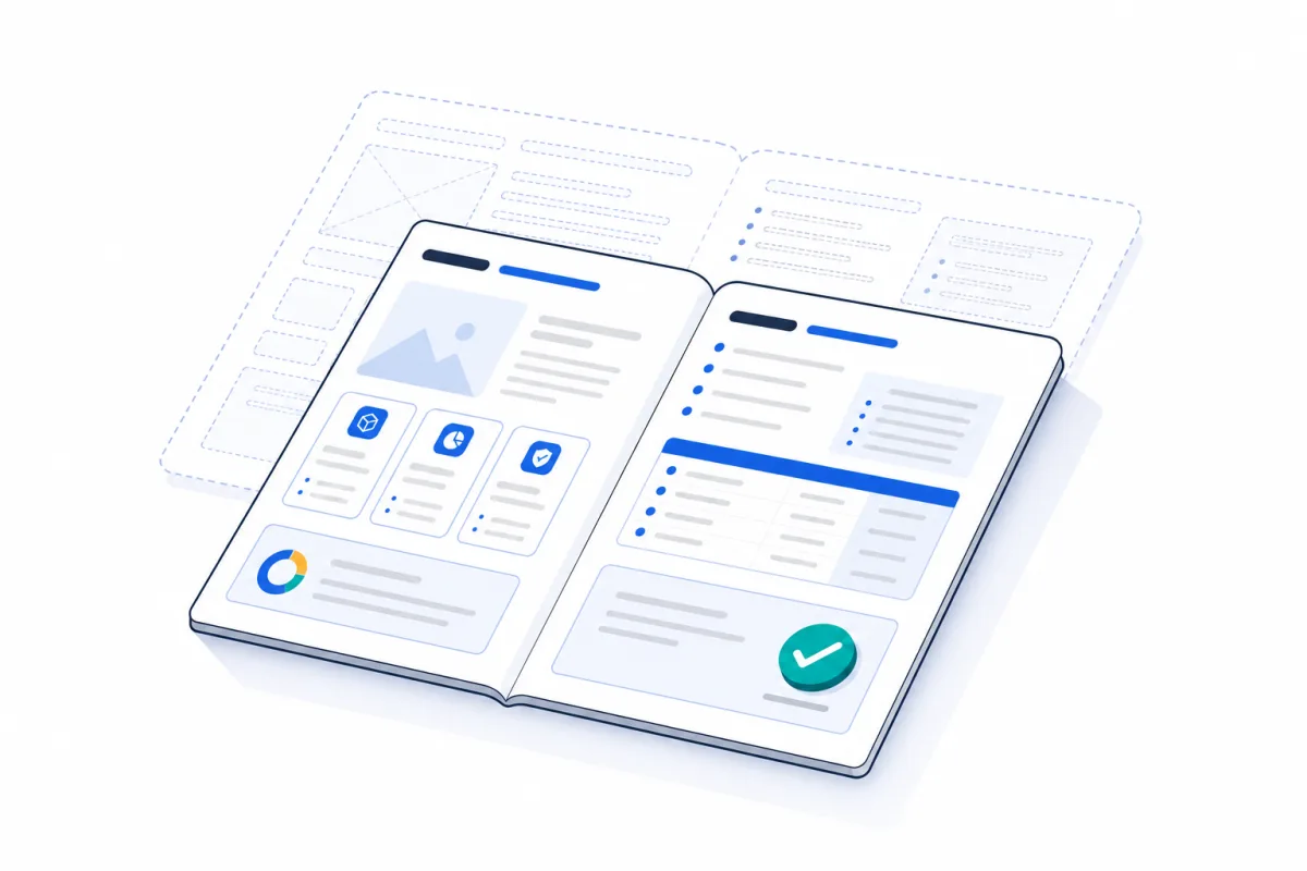 Proposal design, abstract technical illustration