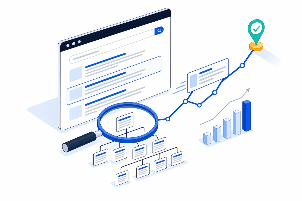 SEO, abstract technical illustration
