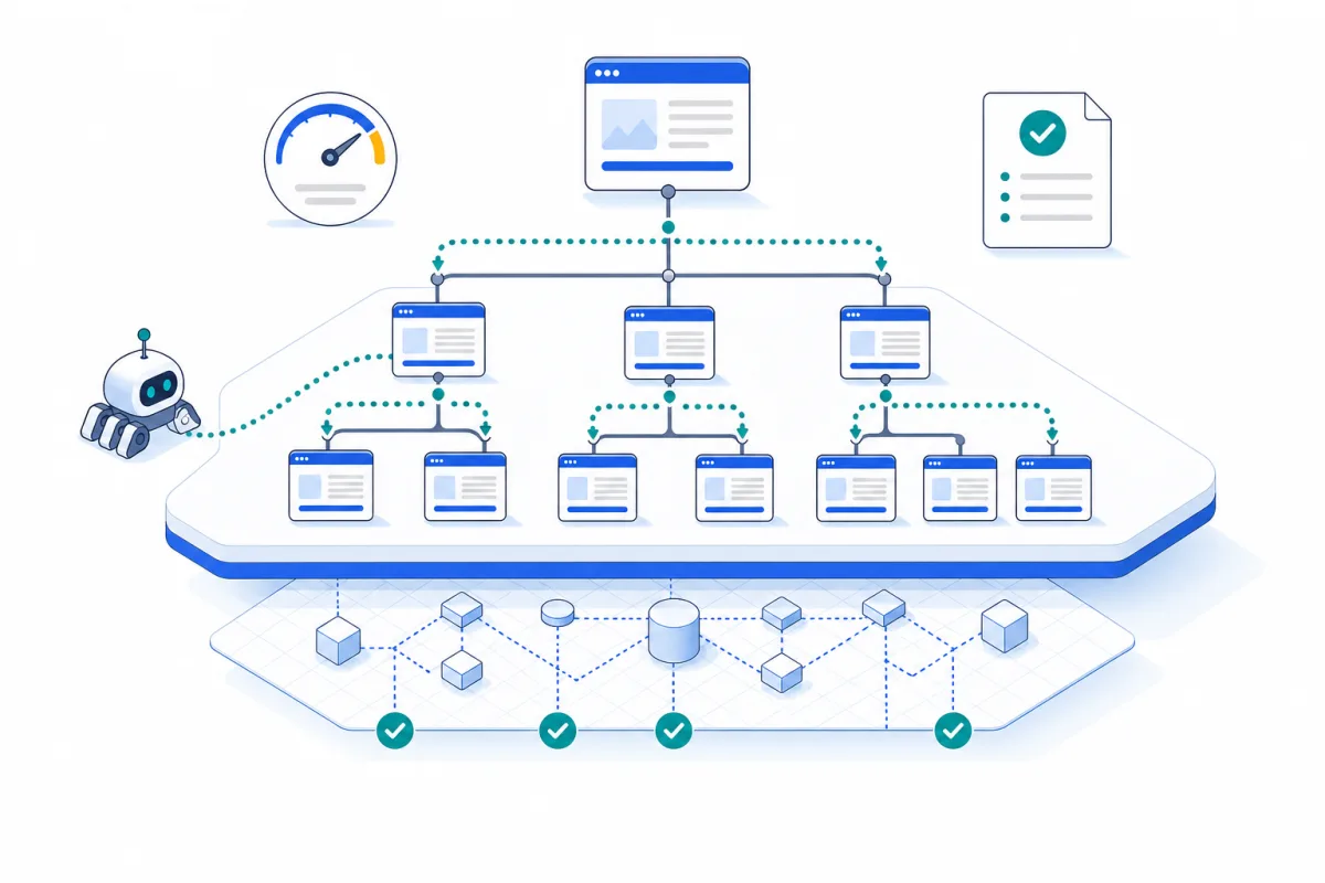 Technical SEO, abstract technical illustration