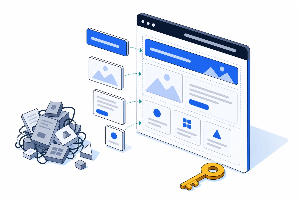 WordPress development, abstract technical illustration